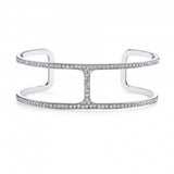 Diamond T-Cuff, Small Cuff Bracelet Karma El-Khalil White Gold  
