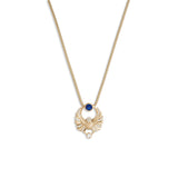 Khepri Scarab Sapphire Pendant on Snake Chain