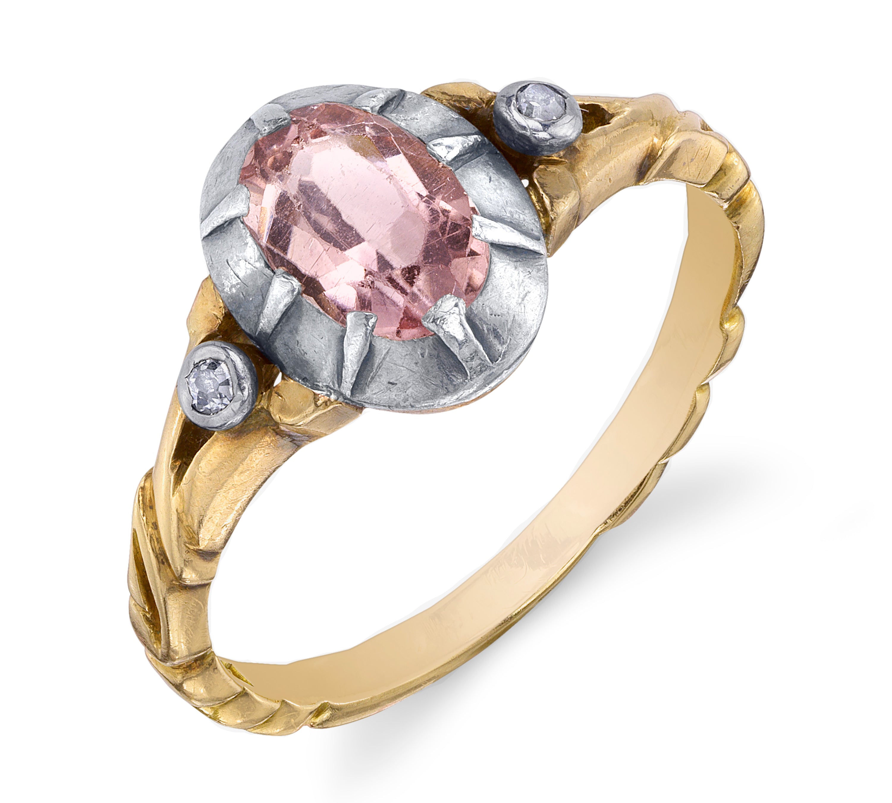 Antique Georgian Kunzite Diamond Ring Ring Roseark Vintage