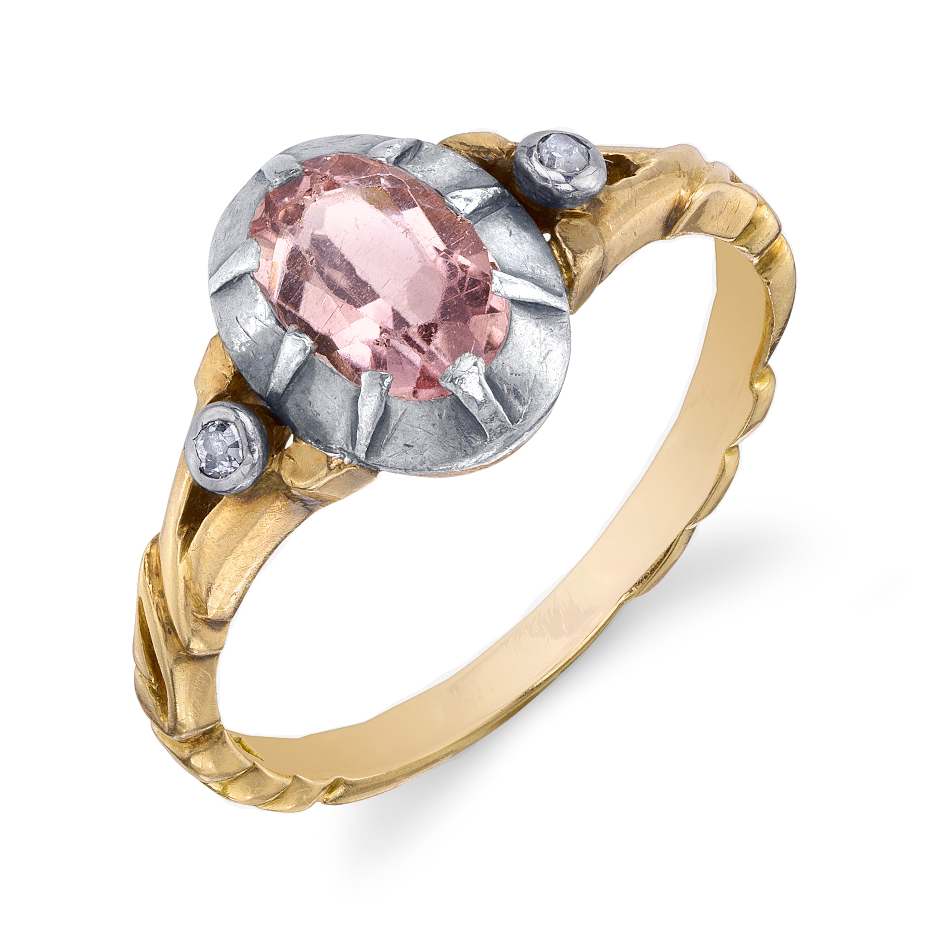 Antique Georgian Kunzite Diamond Ring Ring Roseark Vintage