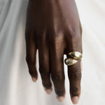 Claw Ring with Sprinkled Diamonds Statement Ring MAE + LANG