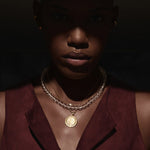 Clear Quartz and Topaz Strand Choker Choker Necklace MAE + LANG