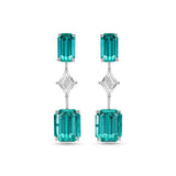 Lagoon Tourmaline Diamond Earrings