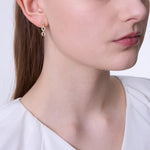 Links HC Logo Earrings with Diamonds, Small Drop Earrings KIMITAKE