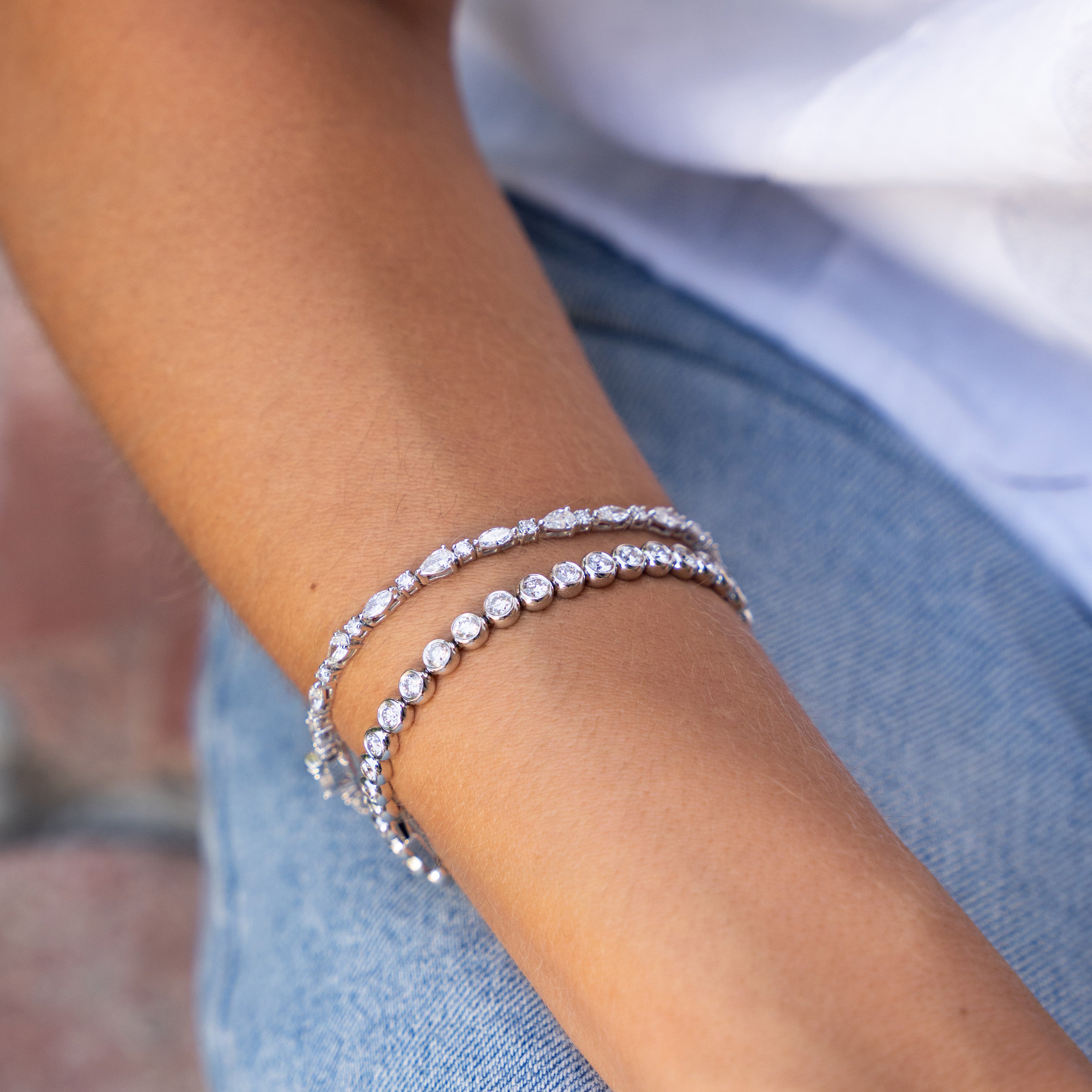 Marquise-Round Diamond Tennis Bracelet Tennis Bracelet Roseark Deux