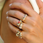 Warrior Full-Diamond Drop Ring Ring Latelier Nawbar