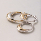 Gold Bloop Moon Earrings, Size Three Hoop Earrings Latelier Nawbar