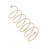 Wire Spiral Ring with Diamond Ring Ritique 6-6.5