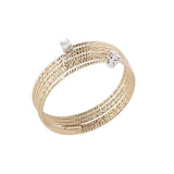 Wire Stack Ring with Diamonds Ring Ritique 6-6.5