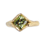 MUSE with Green Tourmaline & Diamond Ring Cocktail Ring Mari Beltran