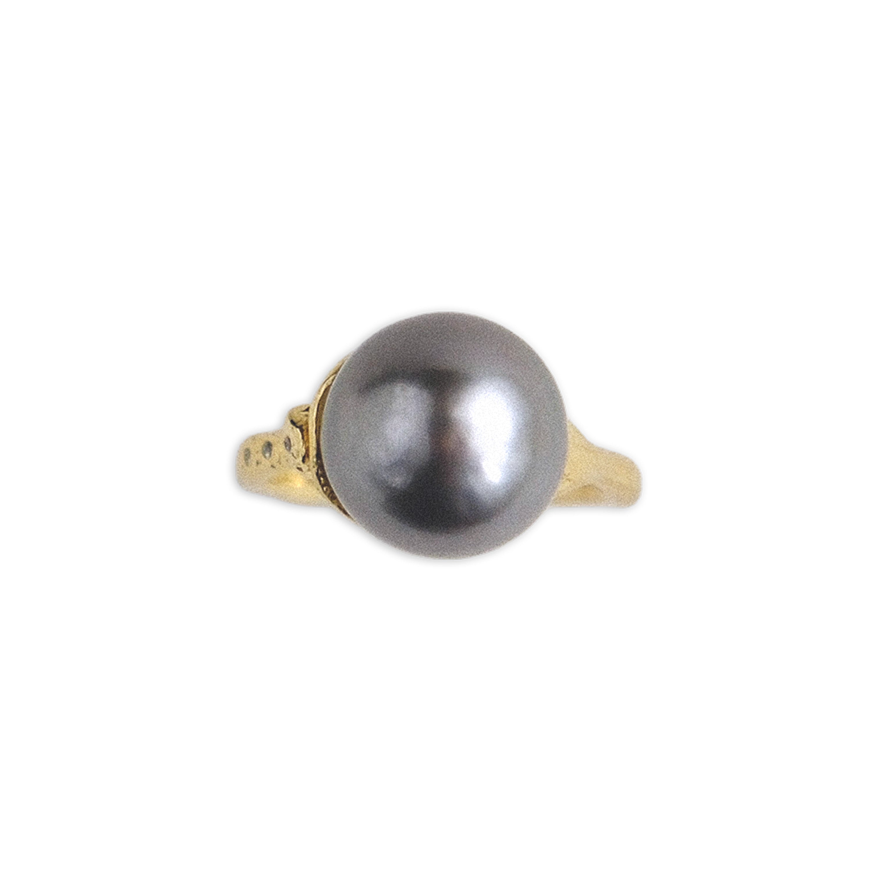 MUSE with Grey Tahitian Pearl & Diamond Ring Cocktail Ring Mari Beltran