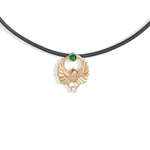 Khepri Scarab Emerald Choker Choker Necklace Selin Kent
