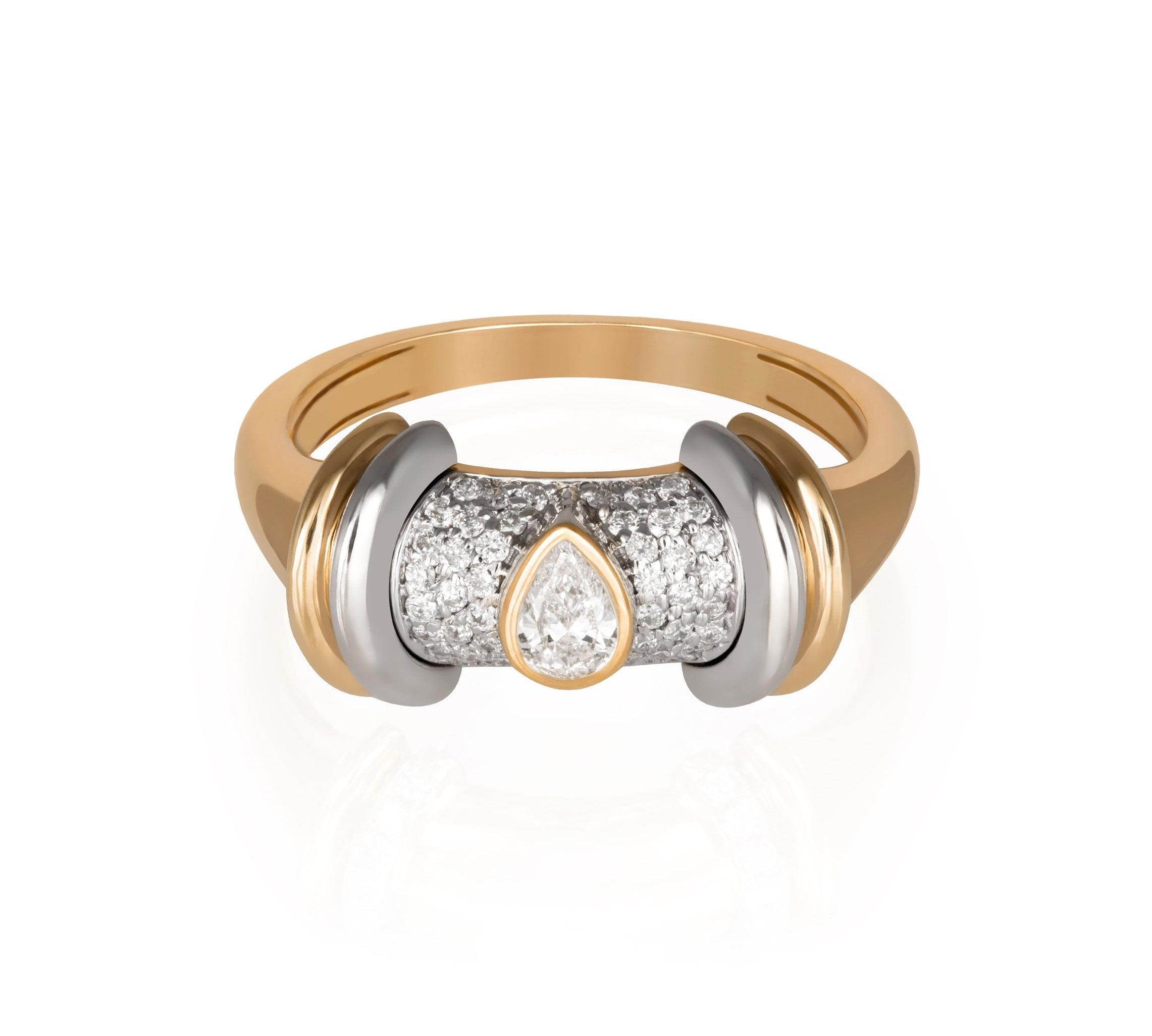 Warrior Full-Diamond Drop Ring Ring Latelier Nawbar