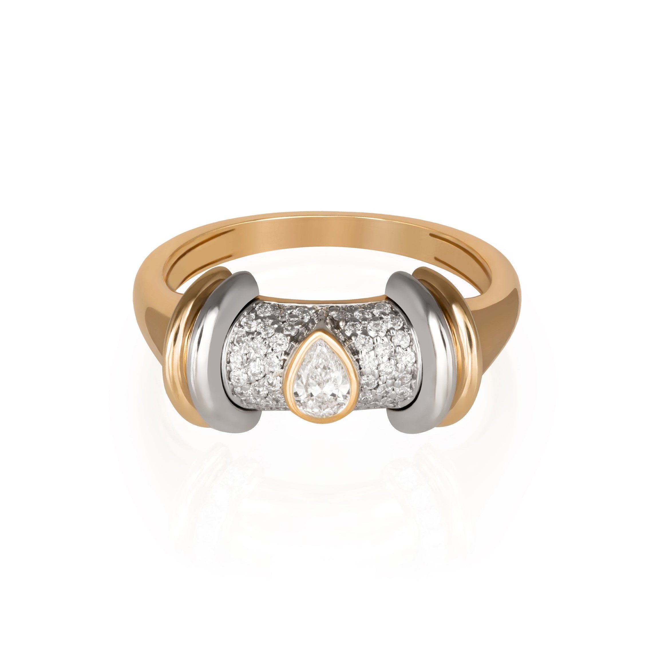Warrior Full-Diamond Drop Ring Ring Latelier Nawbar