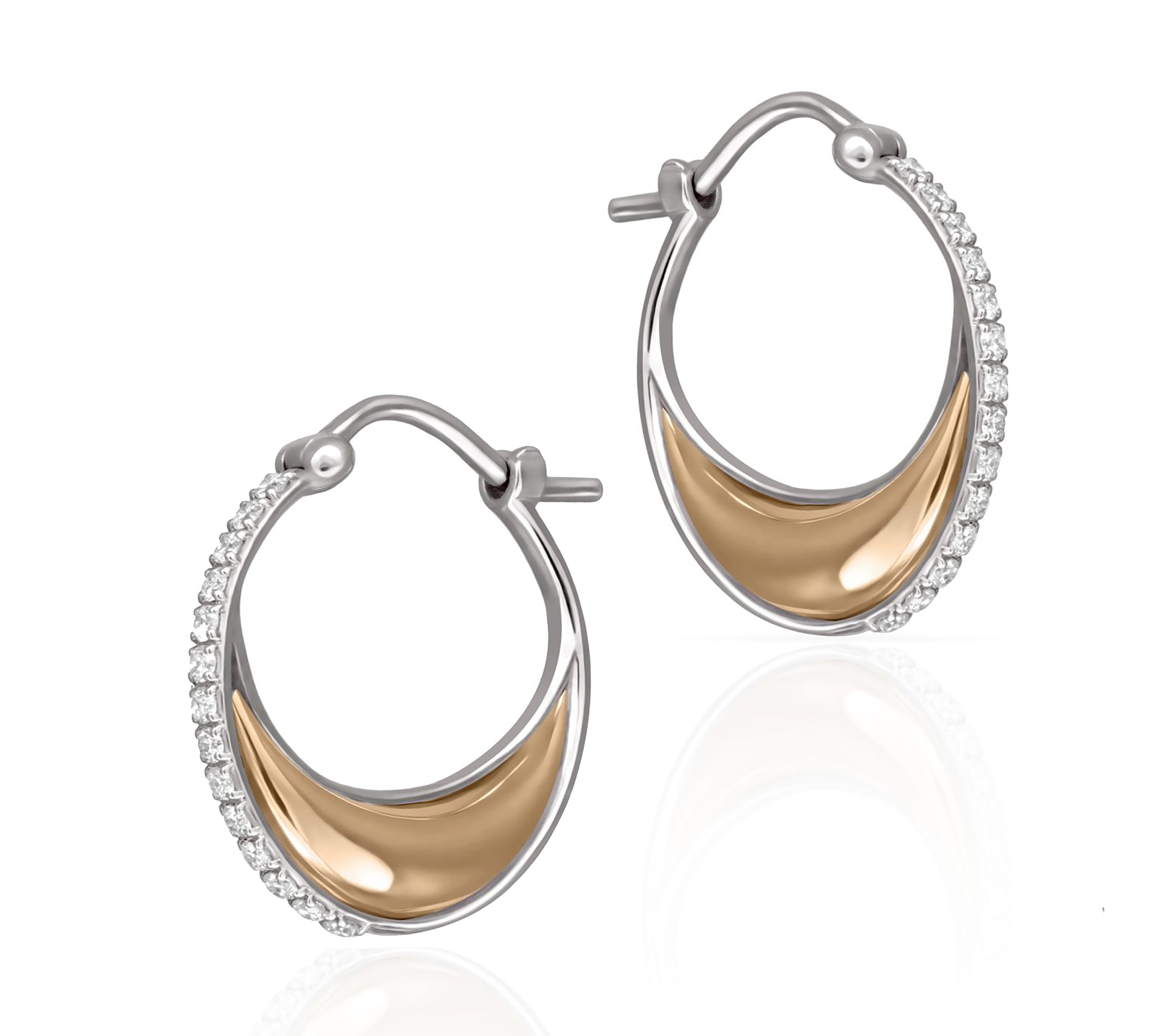 Gold Bloop Moon Earrings, Size Three Hoop Earrings Latelier Nawbar