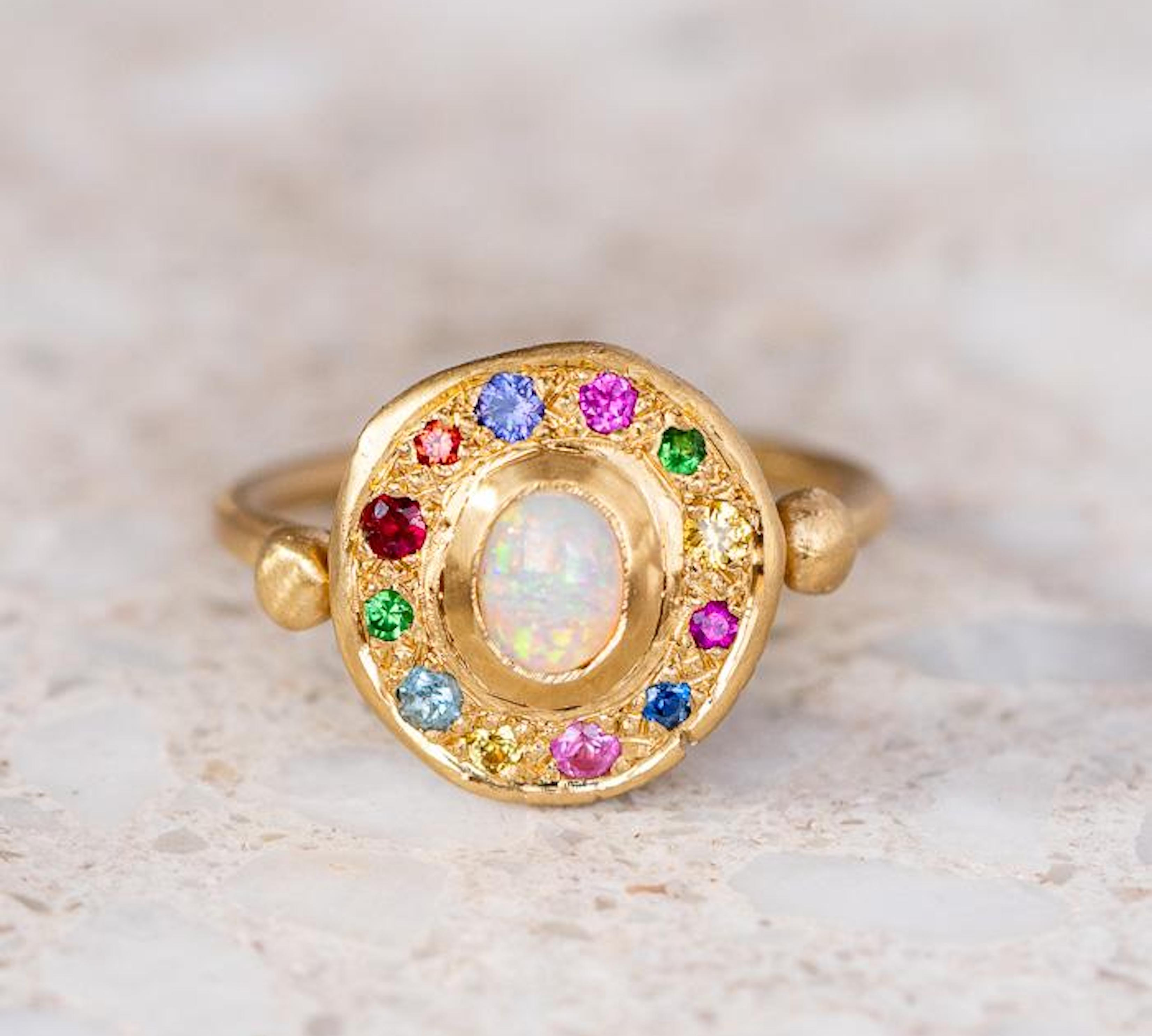 Carnivale Crystal Opal Eclipse Ring Ring Sarah Gardner Fine Jewelry