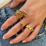 Turquoise Snake Ring Ring Perez Bitan