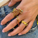 Turquoise Snake Ring Ring Perez Bitan