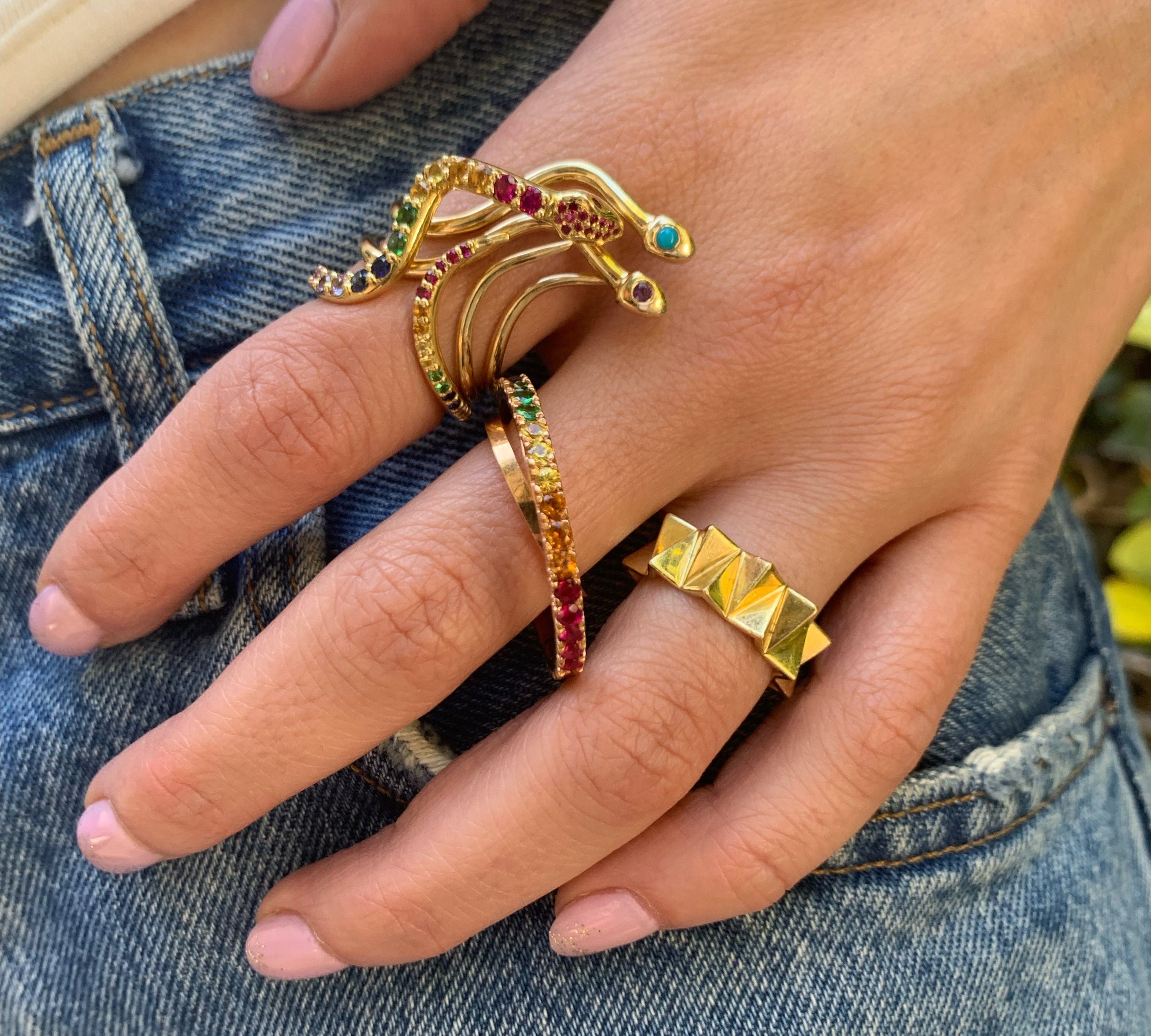 Rainbow Snake Ring Ring Perez Bitan