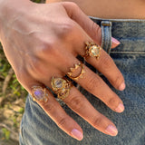 Eye Ring with Diamond Lashes Ring Jaine K Designs