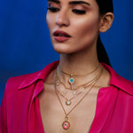 Double-Sided Hand of Fatima Star Necklace Pendant Necklace Falamank