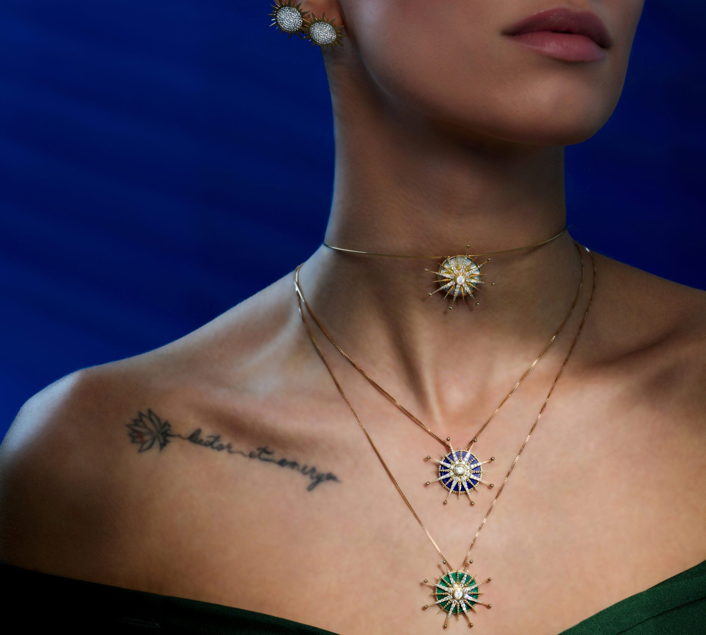 Spinning Star Lapis Pendant Necklace Pendant Necklace Falamank