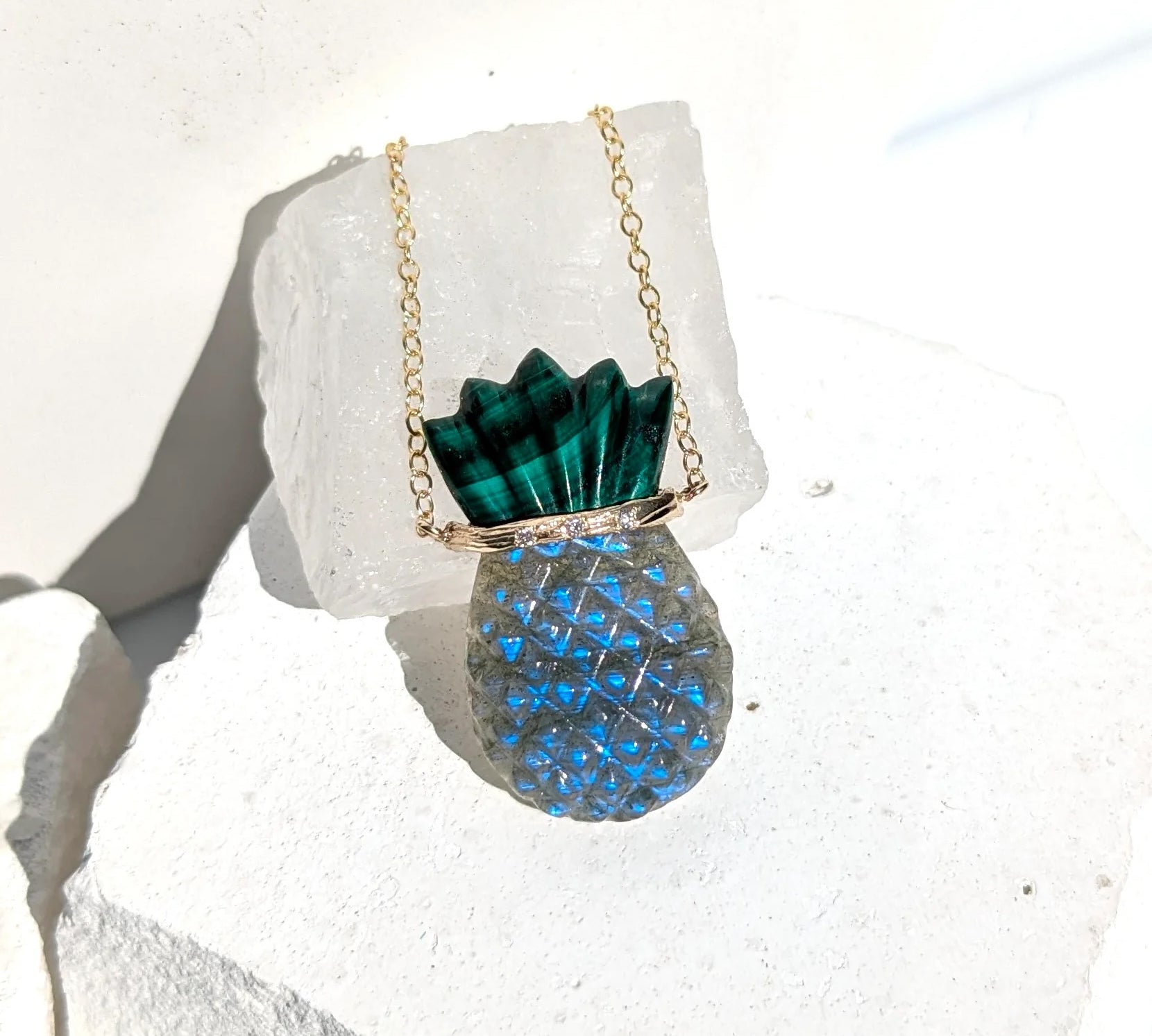 Kona Pineapple Necklace Pendant Necklace Elisabeth Bell Jewelry