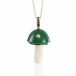 Magic Mushroom Charm with Pave Bail Charm Maura Green   
