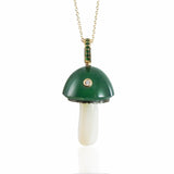 Magic Mushroom Charm with Pave Bail Charm Maura Green   