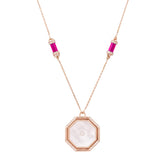 Mother of Pearl Hexagon Amulet Necklace Pendant Necklace Latelier Nawbar