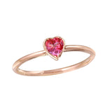 Topaz Heart Ring Band Ring Jaine K Designs Pink Topaz