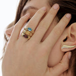 Blue Wave Ear Climber Ear Crawler Earring RITA Fine Jewelry