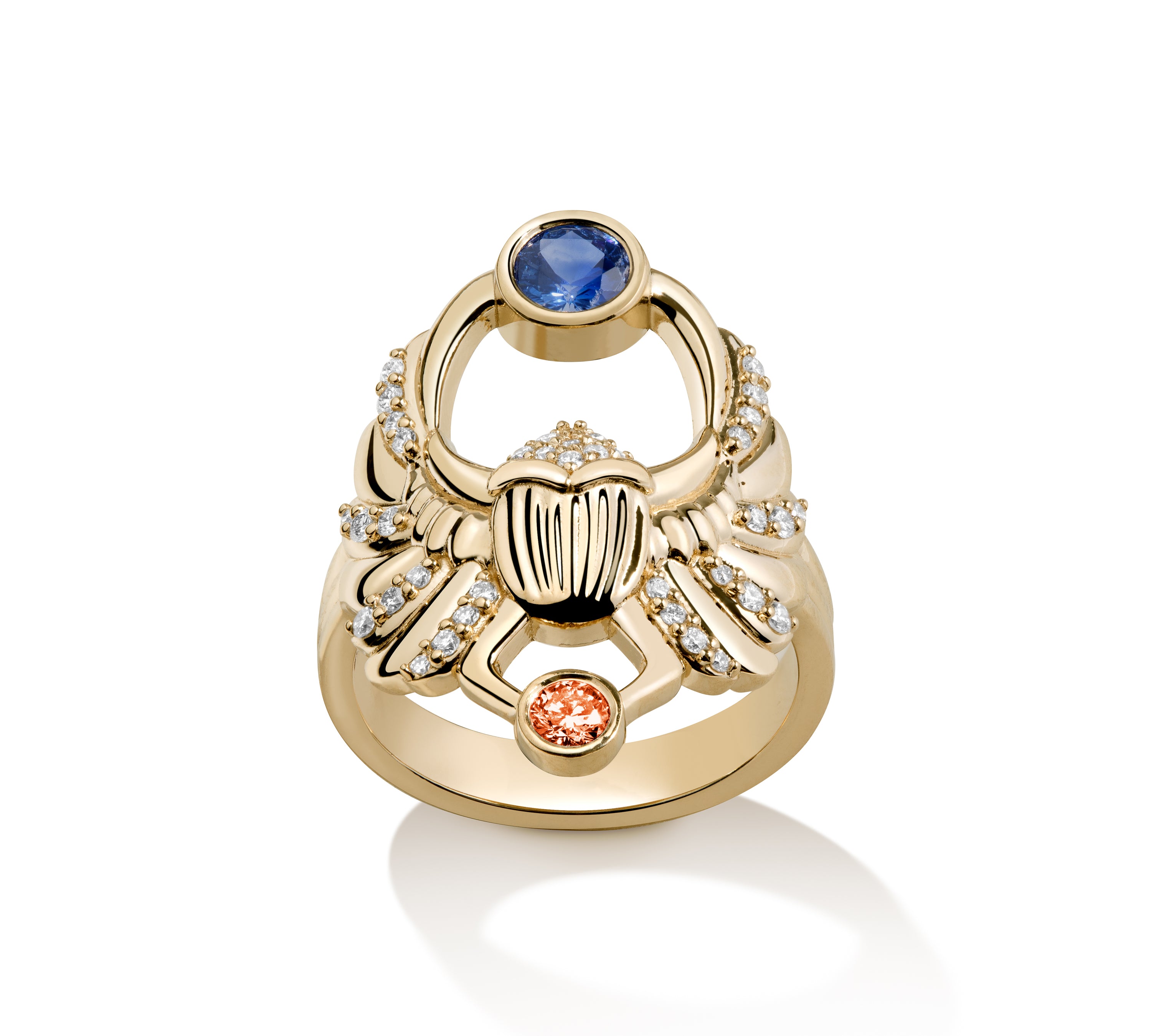 Khepri Scarab Ring Statement Ring Selin Kent Orange Sapphire