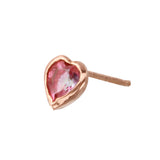 Topaz Heart Bezel Stud Stud Earrings Jaine K Designs Single