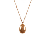 Solid Egg Necklace Pendant Necklace Elisabeth Bell Jewelry Rose Gold