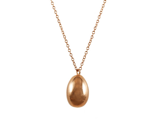 Solid Egg Necklace Pendant Necklace Elisabeth Bell Jewelry Rose Gold