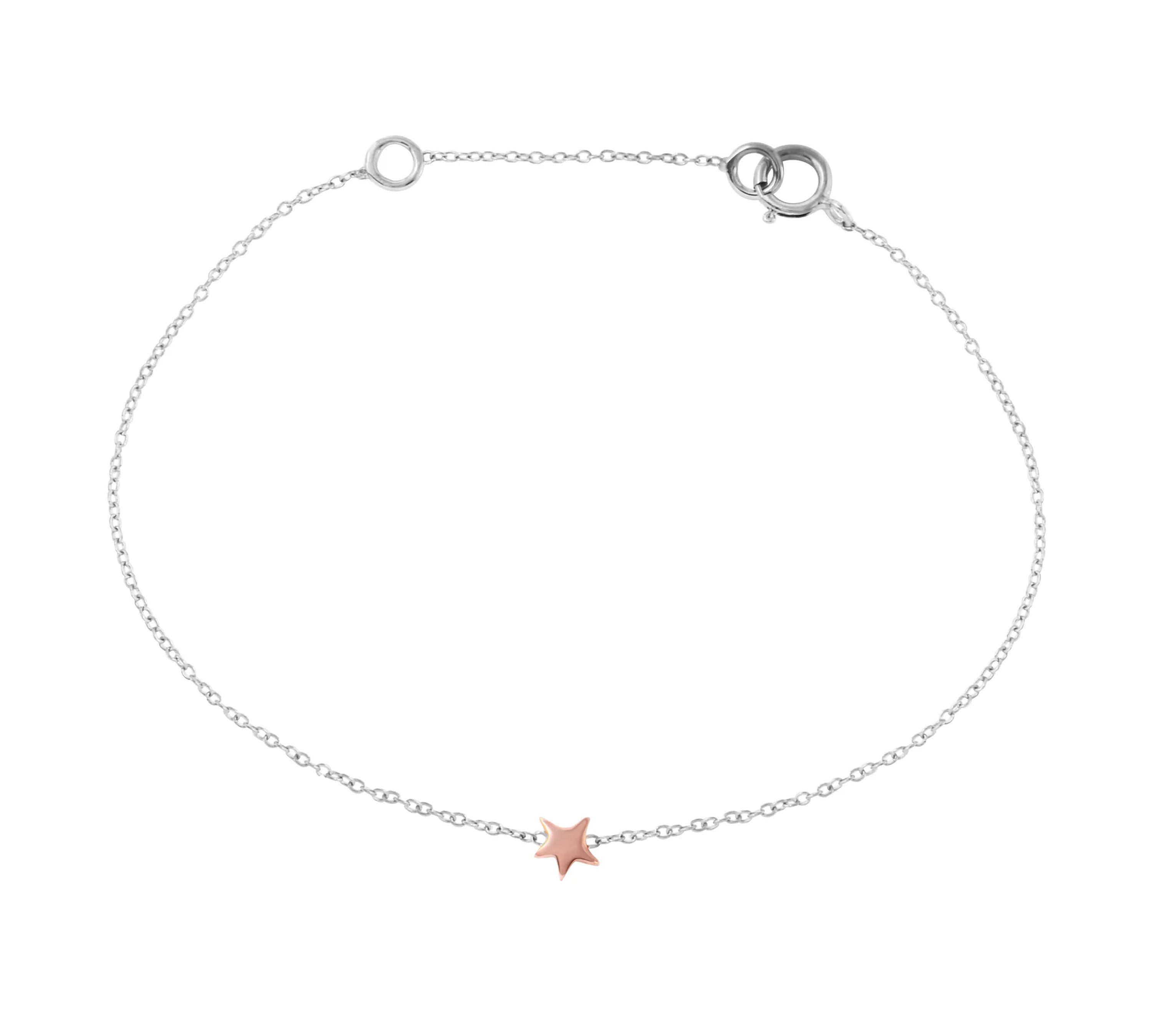 Tiny Gold Star Bracelet Bracelet Jaine K Designs WGold / RGold