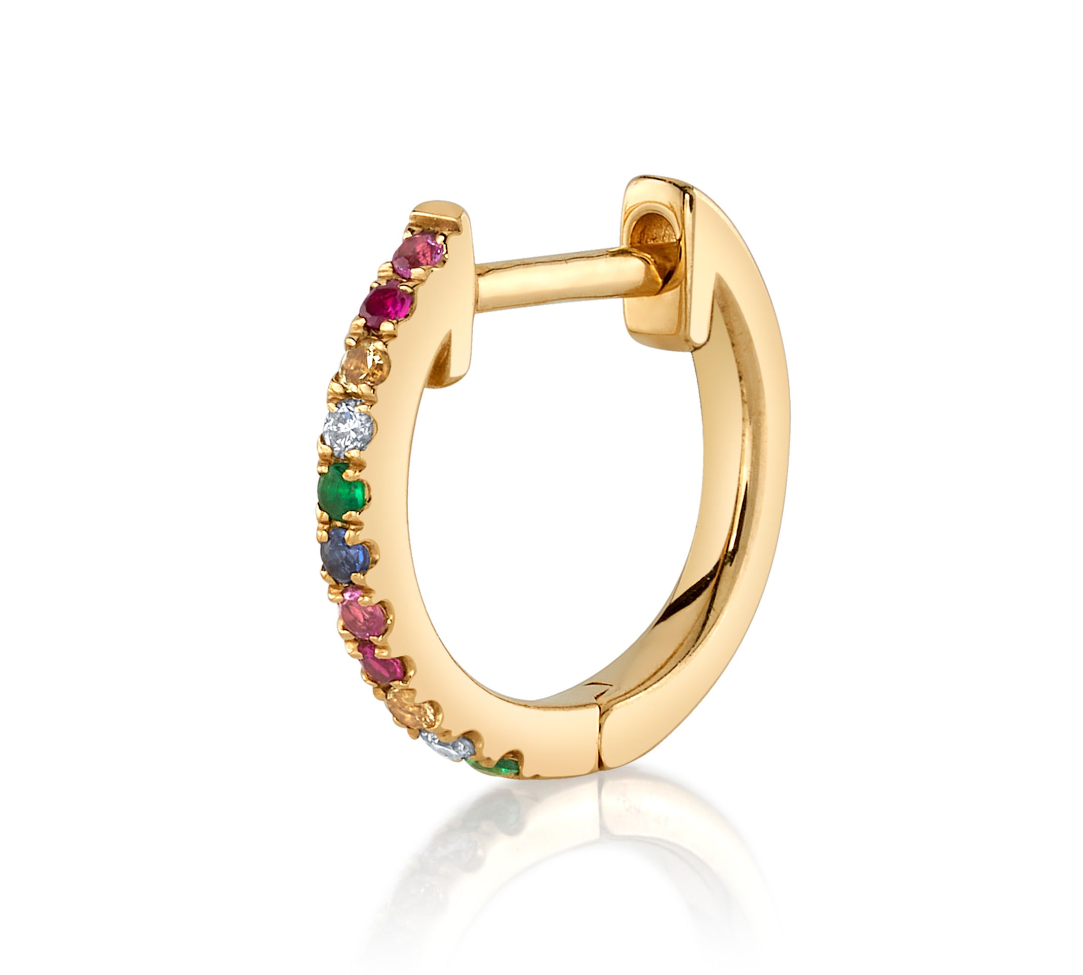 Rainbow Huggie Huggie Earrings Roseark Deux Single