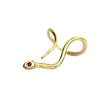 Mini Snake Ring with Stone Ring Perez Bitan Red Beryl