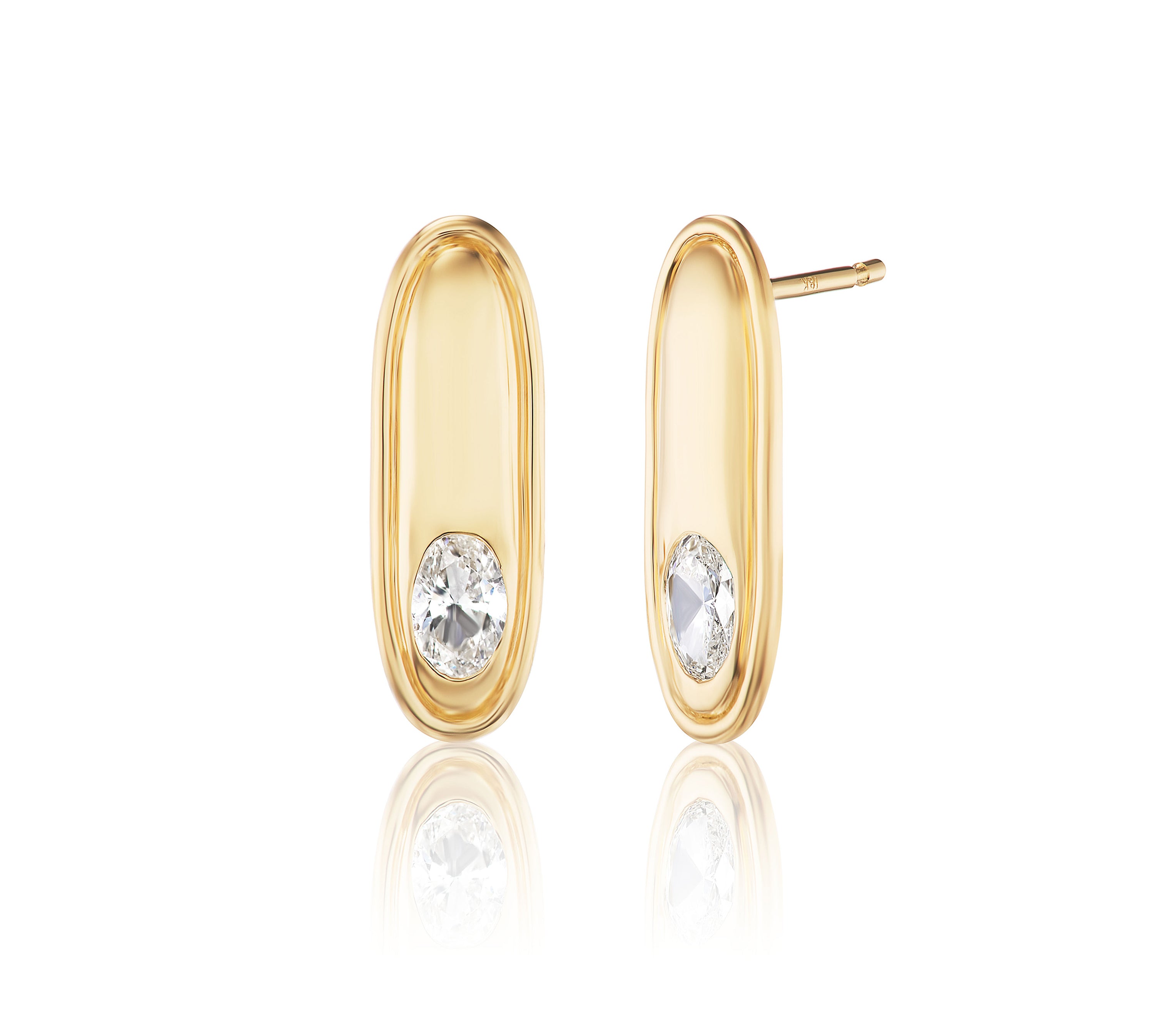 Ridge Edge Button Earrings Stud Earrings Akaila Reid