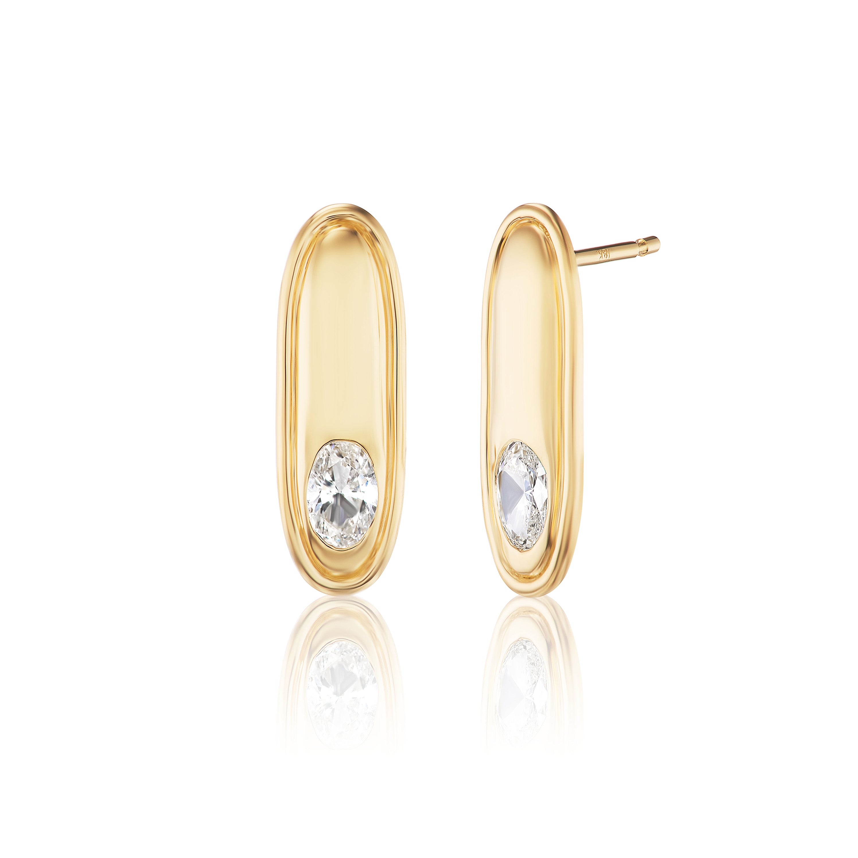 Ridge Edge Button Earrings Stud Earrings Akaila Reid