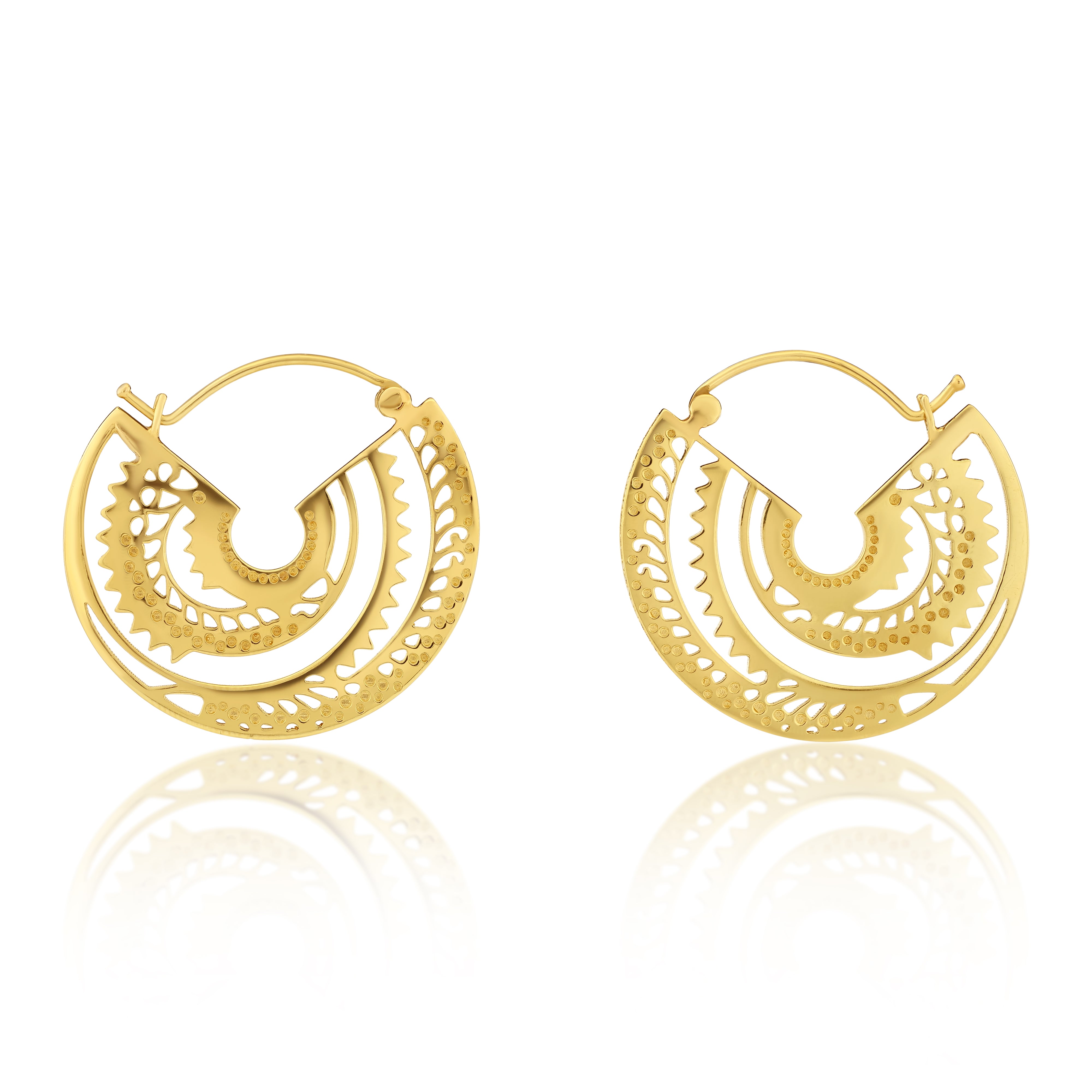 Rising Sun Hoops Drop Earrings Malibu Soul Fine Jewelry Large