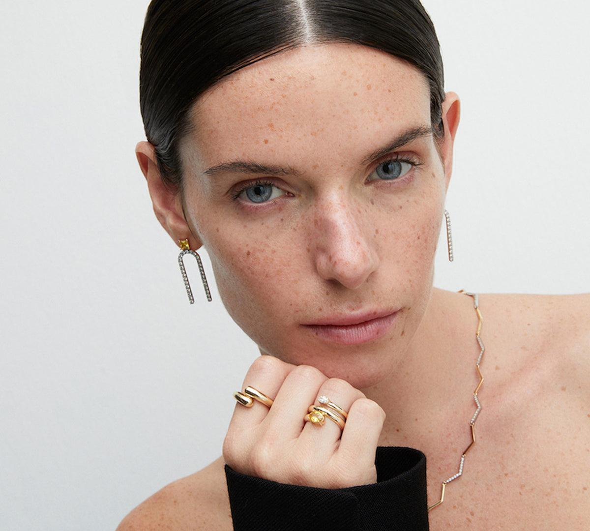 Duo Stoned Twist Ring Ring RITA Fine Jewelry