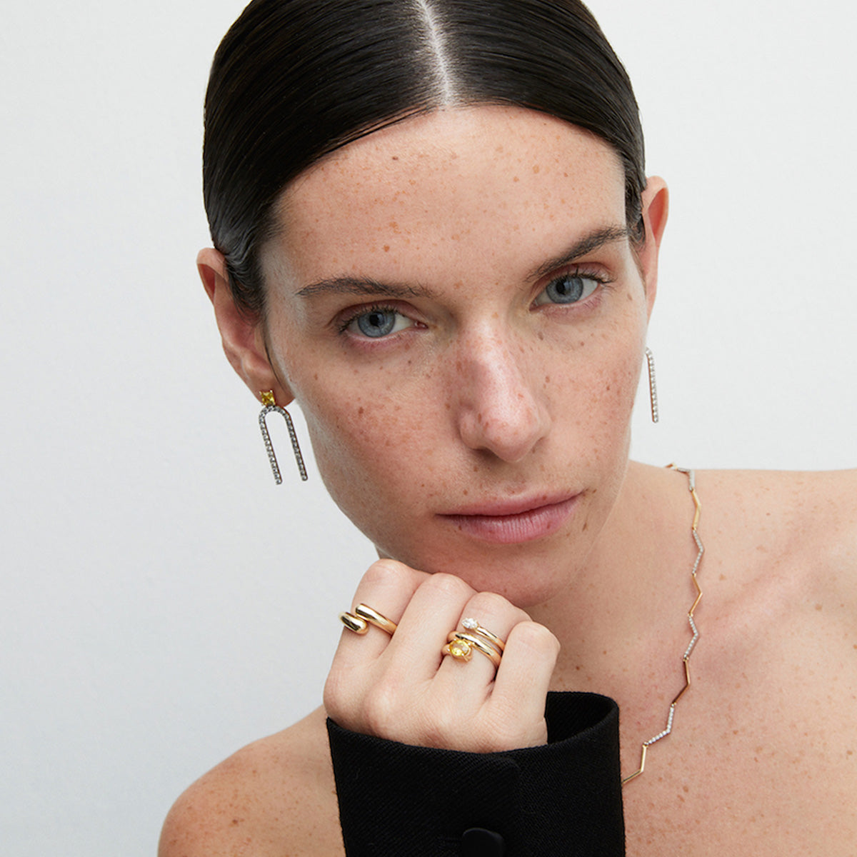 Duo Stoned Twist Ring Ring RITA Fine Jewelry