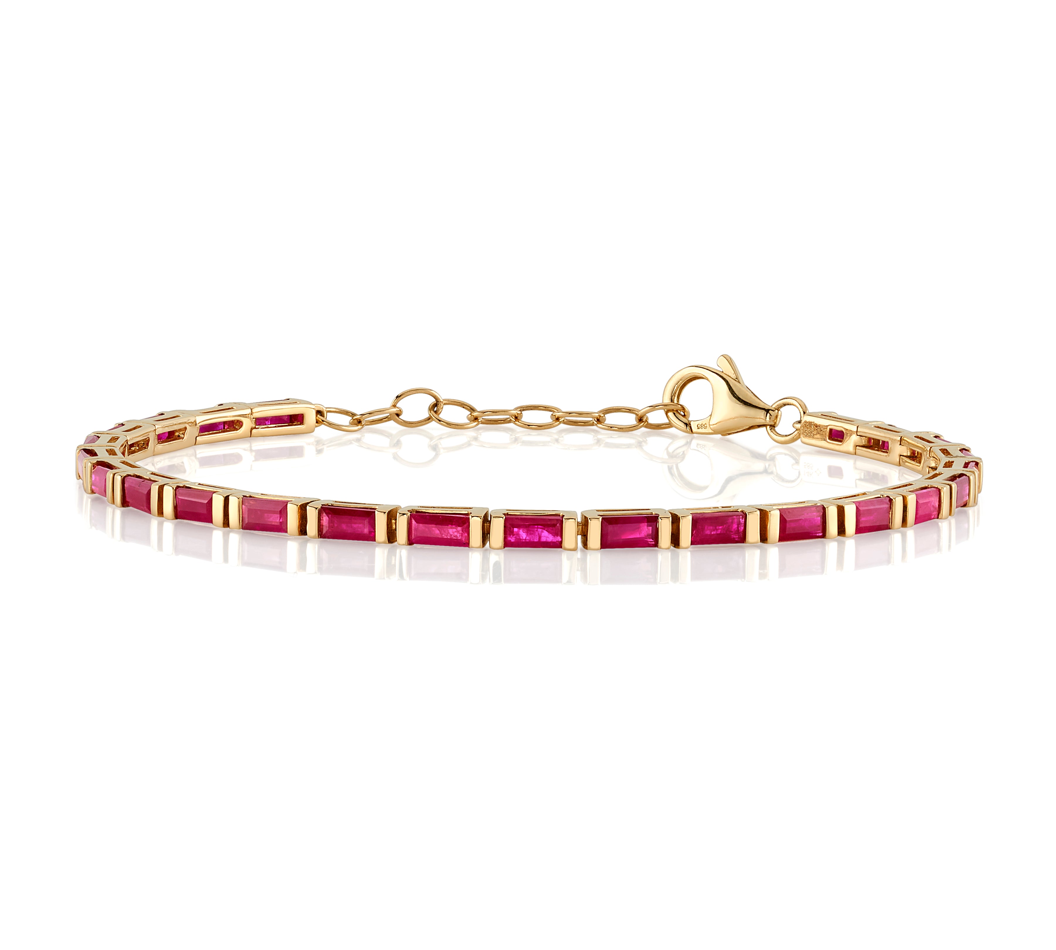 Baguette Tennis Bracelet Tennis Bracelet Roseark Deux Ruby  