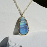 Opal Waveline Necklace Pendant Necklace Elisabeth Bell Jewelry