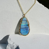Opal Waveline Necklace Pendant Necklace Elisabeth Bell Jewelry