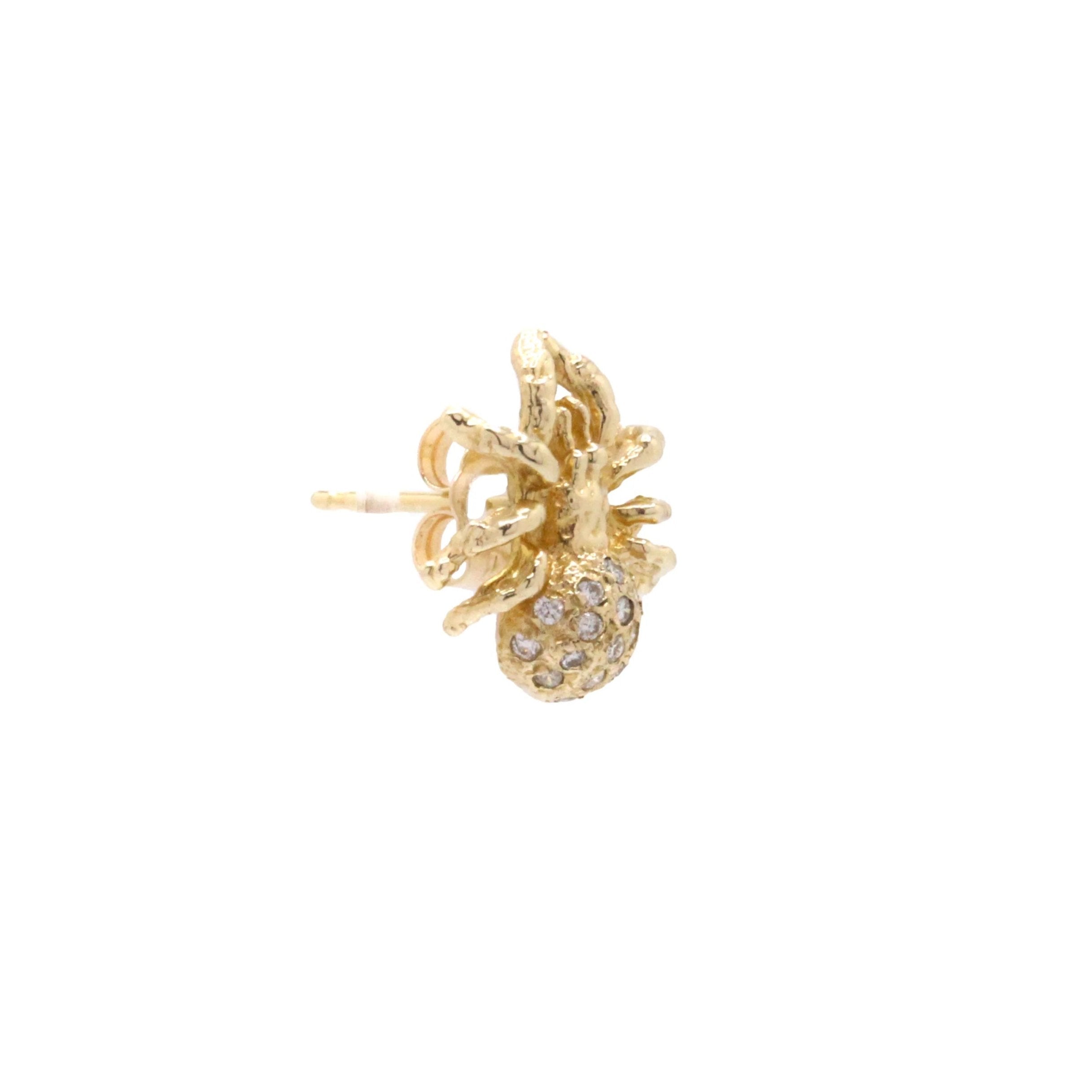 Spider Stud with Diamonds Stud Earrings Roseark Deux