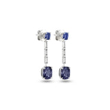 Burmese Spinel Diamonds Drop Earrings