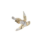 Swallow Earring with Diamonds Stud Earrings Roseark Deux